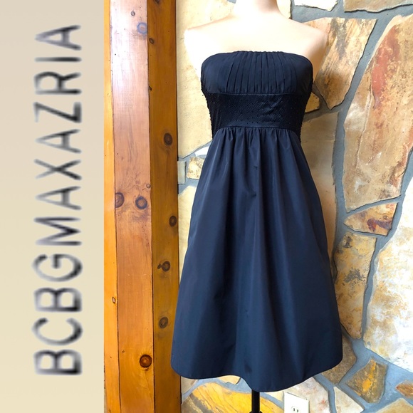 BCBGMAXAZRIA Strapless Lined Black Dress (XXS) - Picture 1 of 17